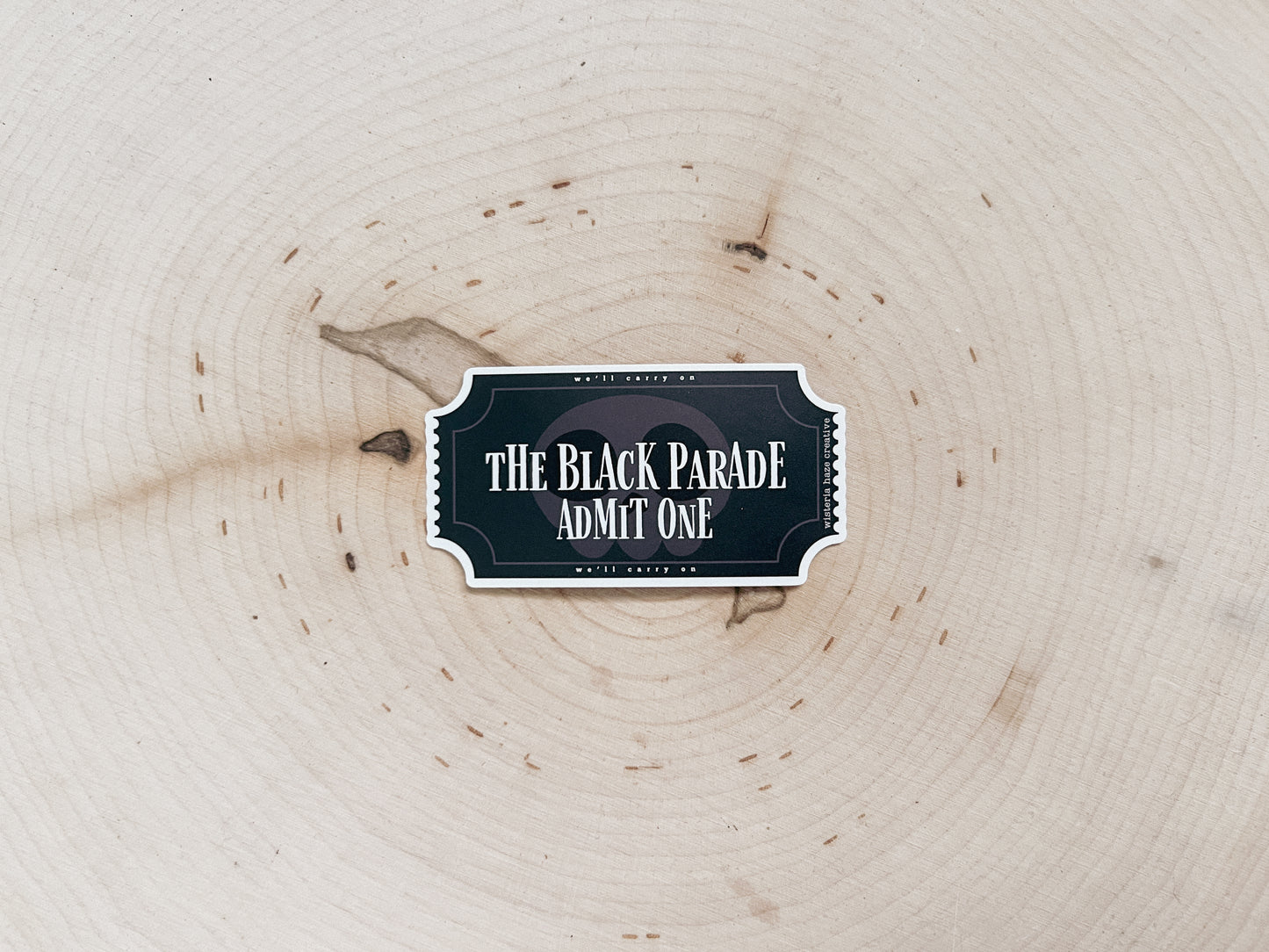 Black Parade Ticket Matte Sticker