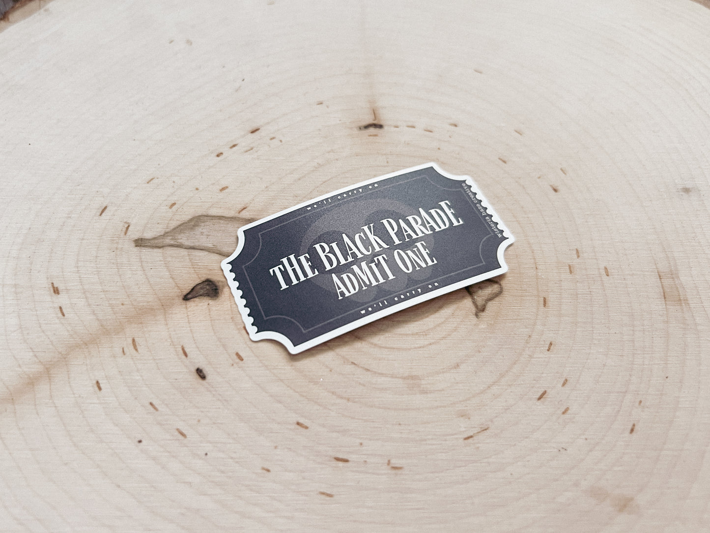 Black Parade Ticket Matte Sticker