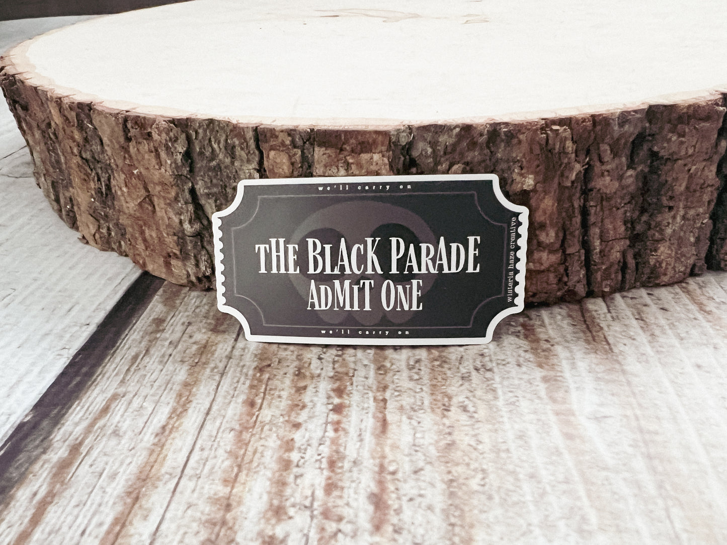 Black Parade Ticket Matte Sticker