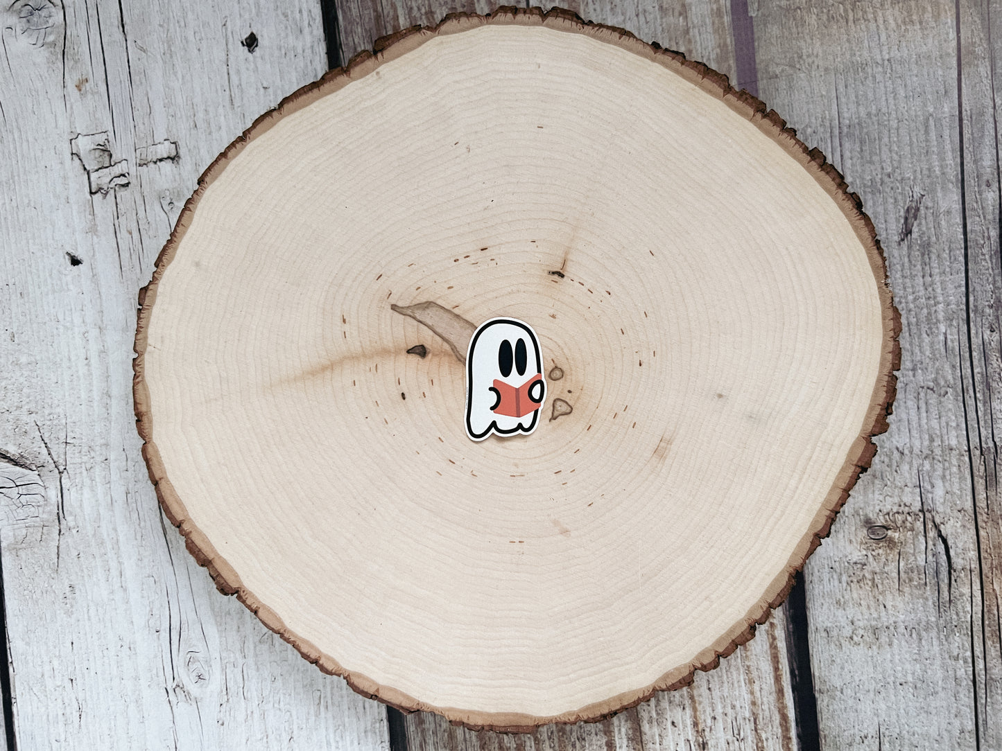 Lil' Book Ghost Matte Sticker