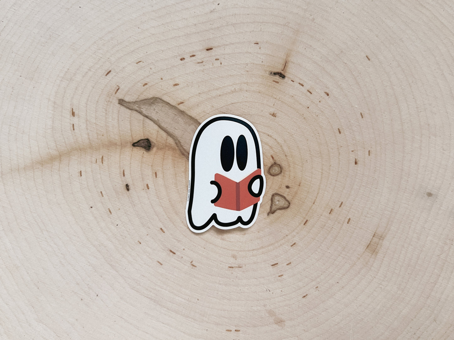 Lil' Book Ghost Matte Sticker