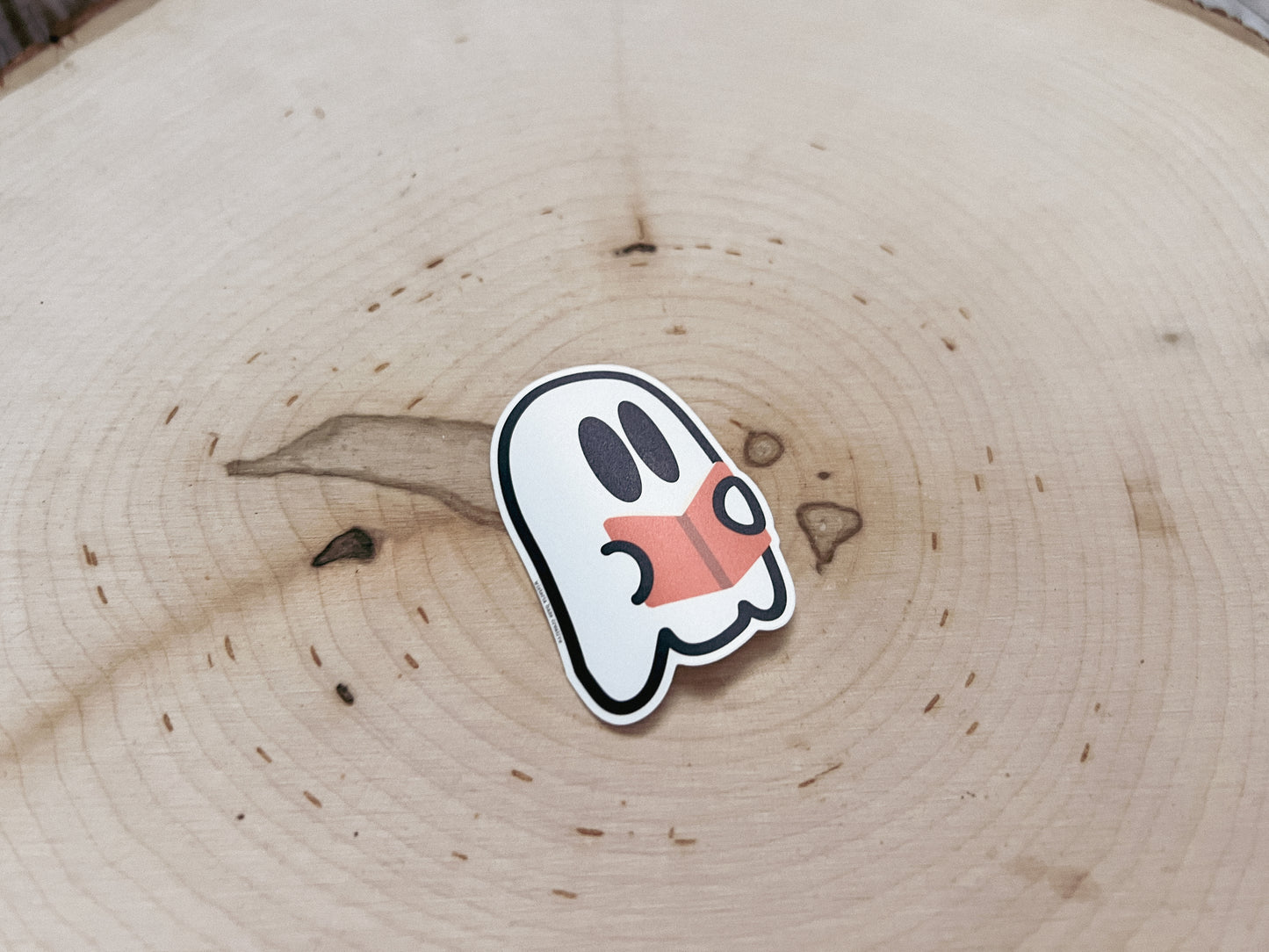 Lil' Book Ghost Matte Sticker