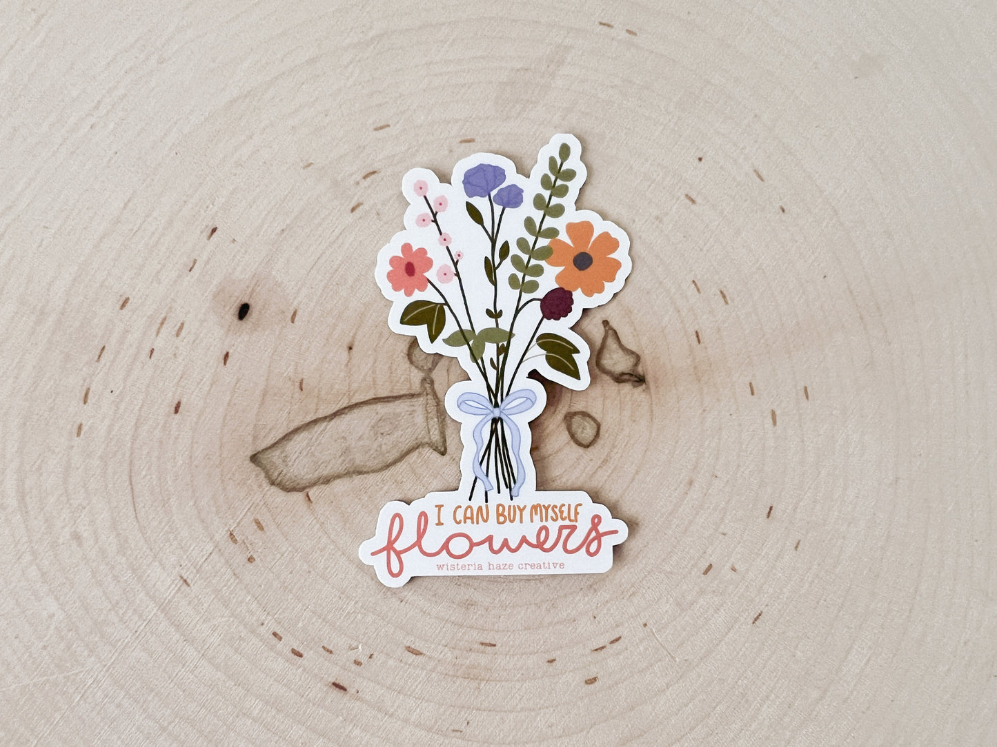 Buy Myself Flowers Matte Sticker