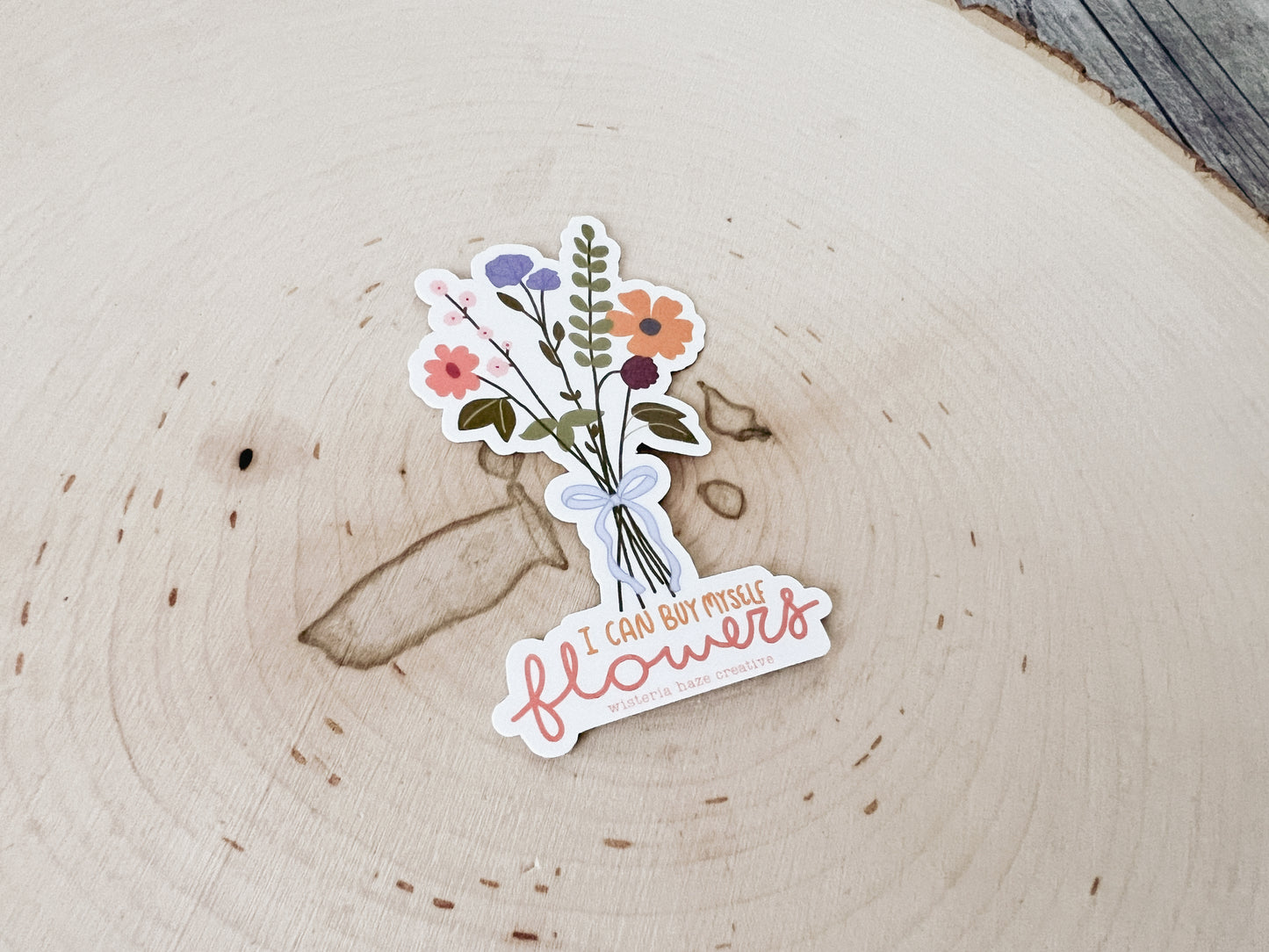 Buy Myself Flowers Matte Sticker