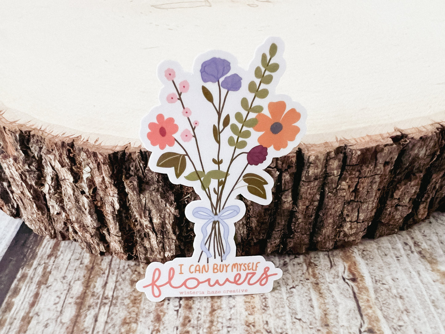 Buy Myself Flowers Matte Sticker