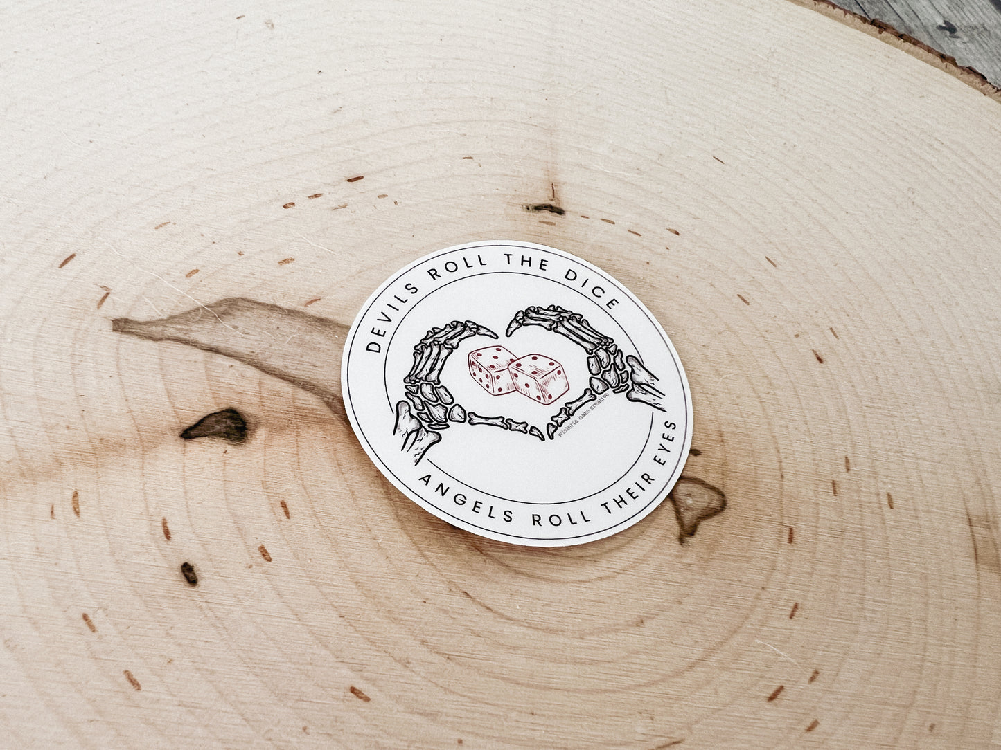 Devils Roll the Dice Matte Sticker