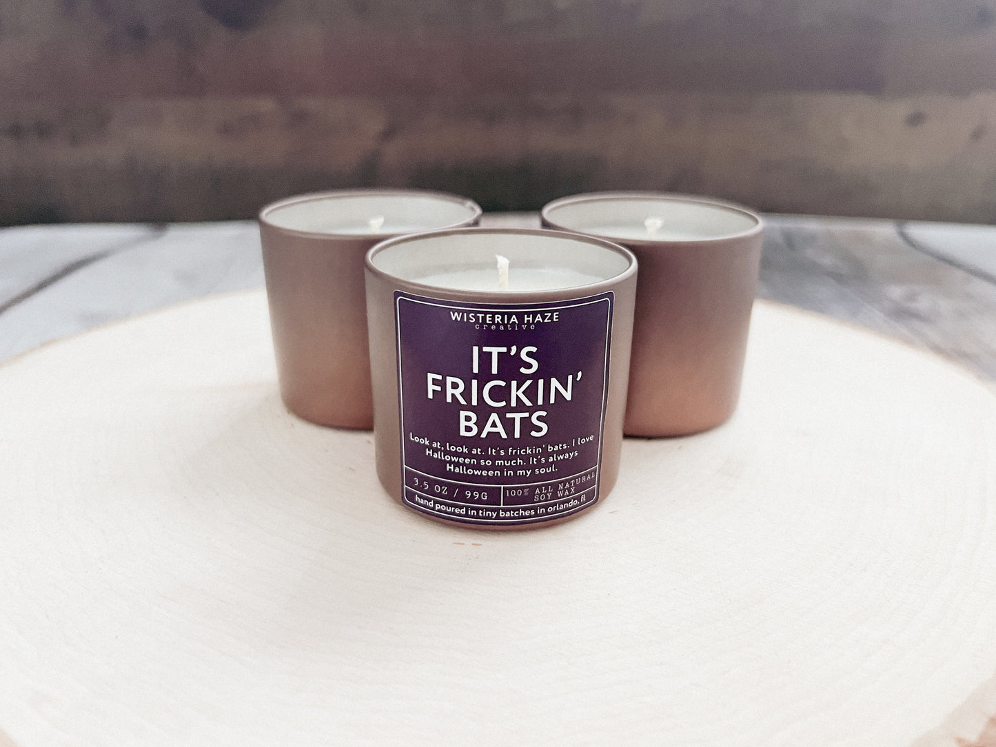 It's Frickin' Bats Candle