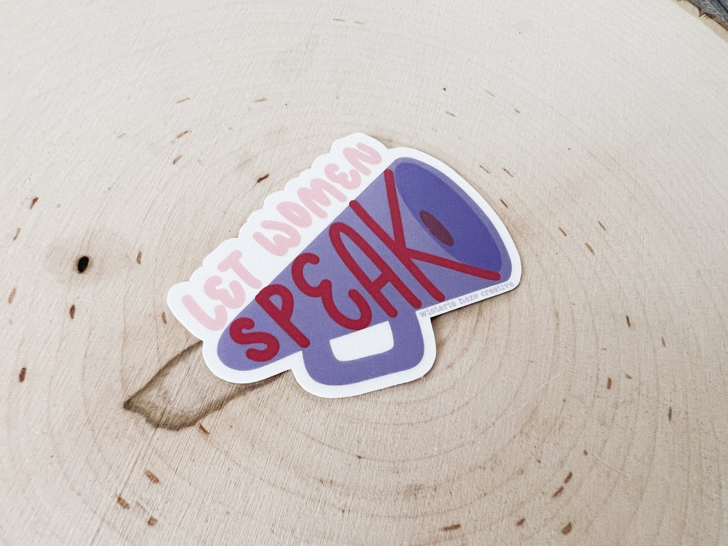 Let Women Speak Sticker