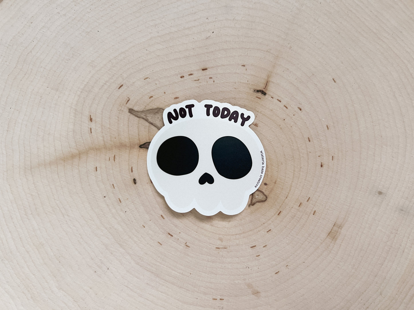 Not Today Skull Matte Sticker