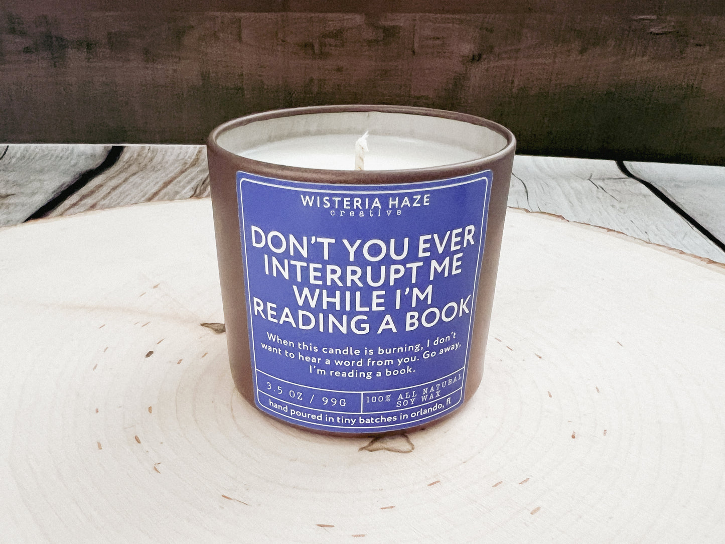 Don't You Ever Interrupt Me While I'm Reading a Book Candle