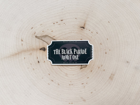 Black Parade Ticket Matte Sticker