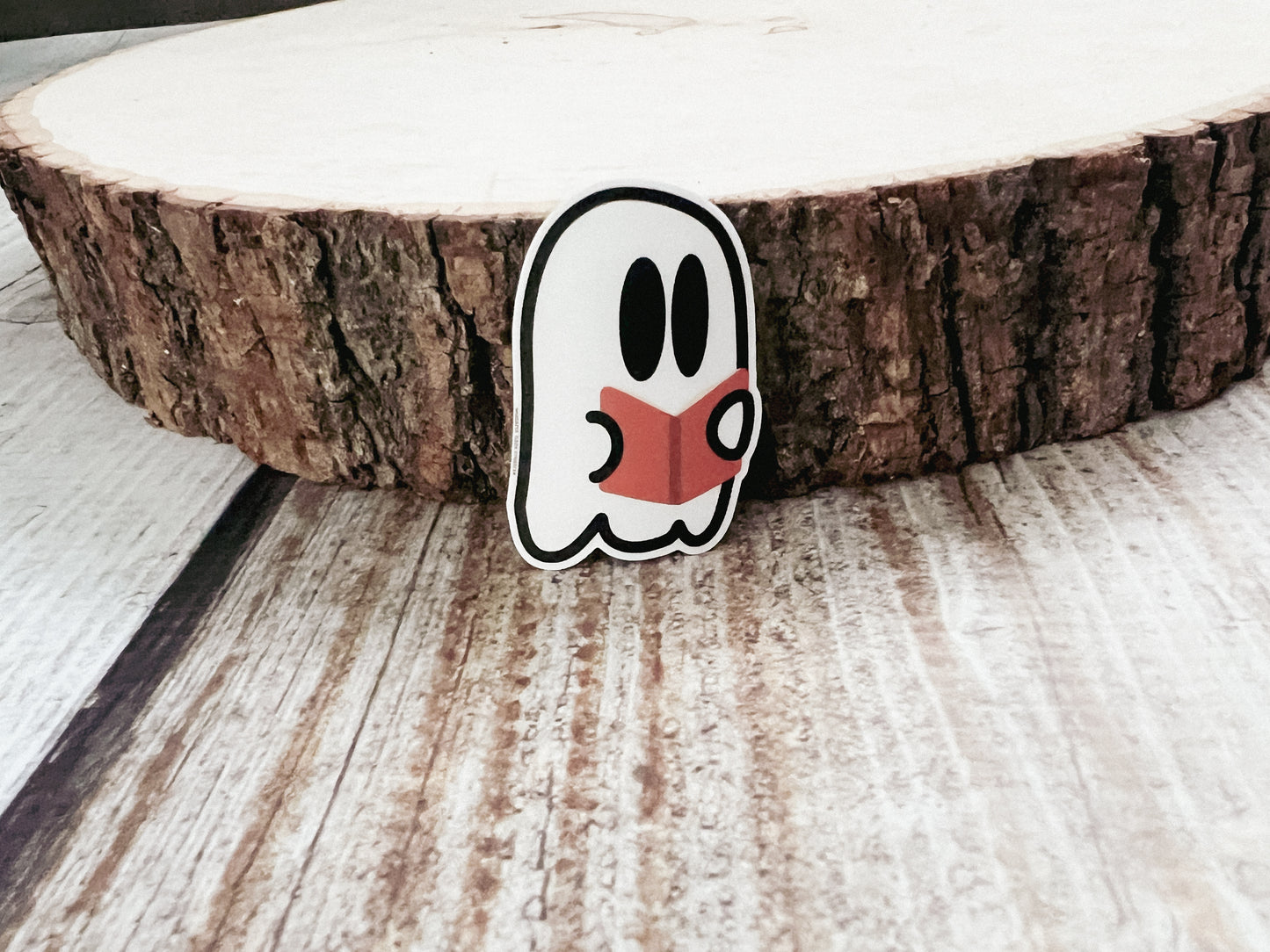 Lil' Book Ghost Matte Sticker