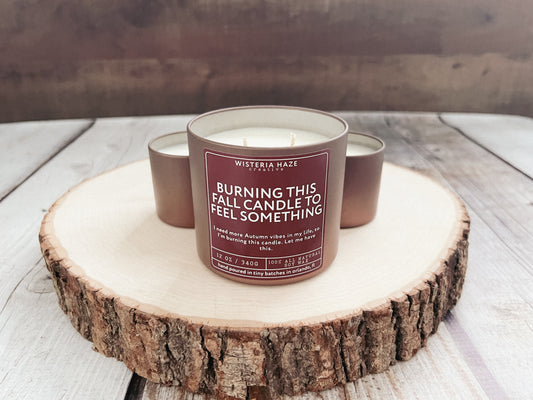Burning This Fall Candle to Feel Something Candle
