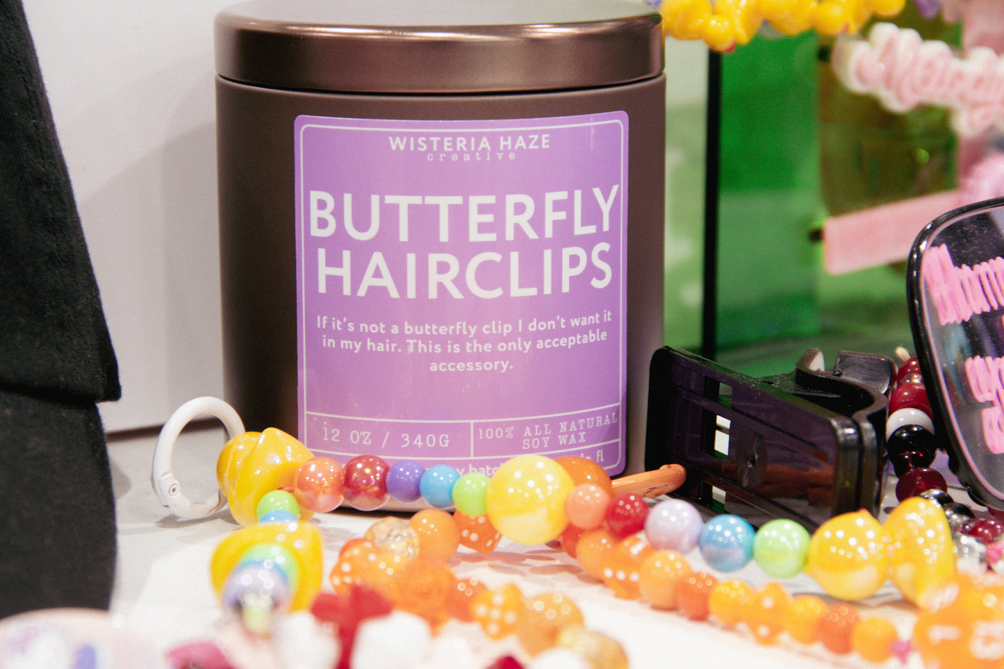 Butterfly Hairclip Candle