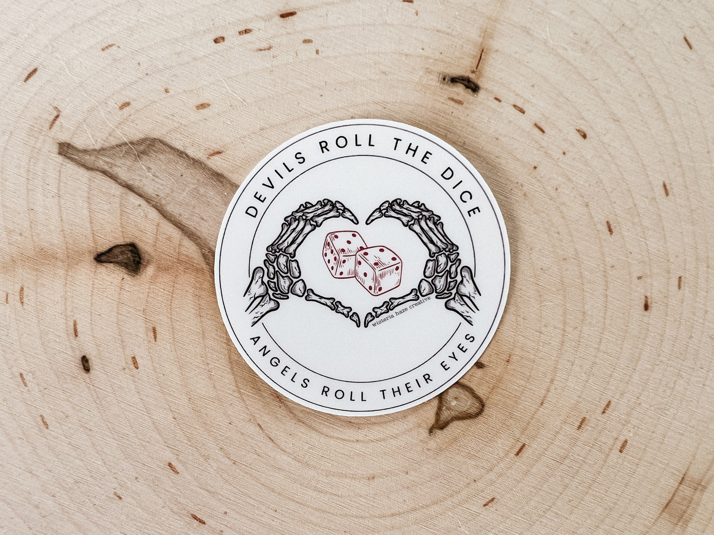 Devils Roll the Dice Matte Sticker