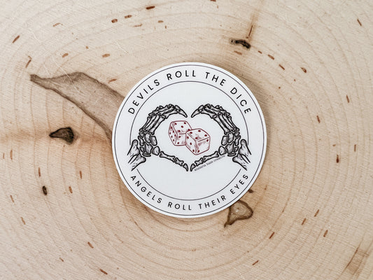 Devils Roll the Dice Matte Sticker