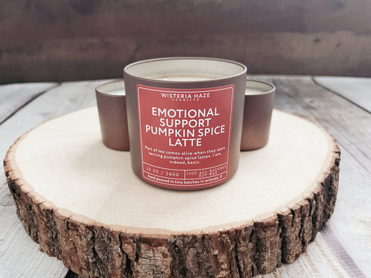 Emotional Support Pumpkin Spice Latte Candle