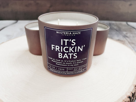 It's Frickin' Bats Candle