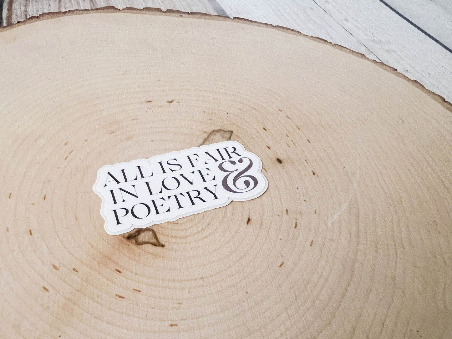 Love and Poetry Sticker