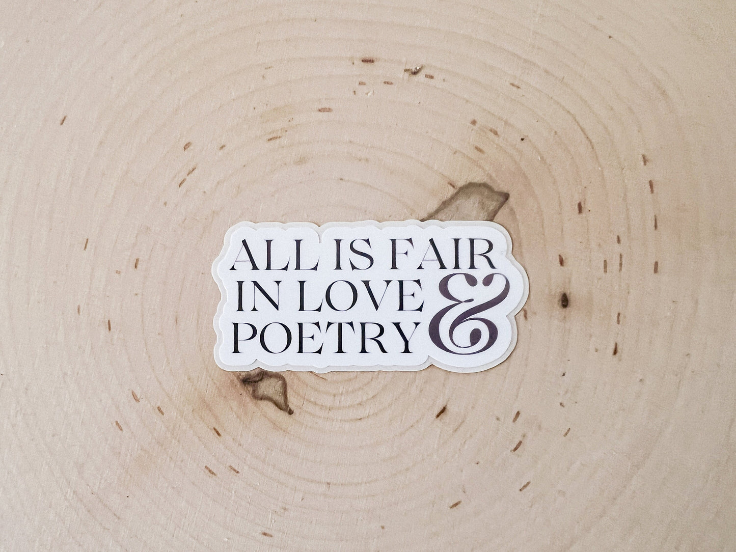 Love and Poetry Sticker