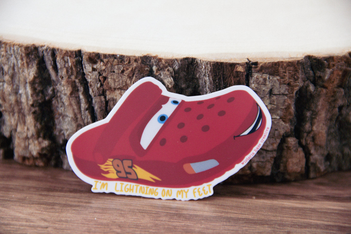 Lightning on My Feet Sticker