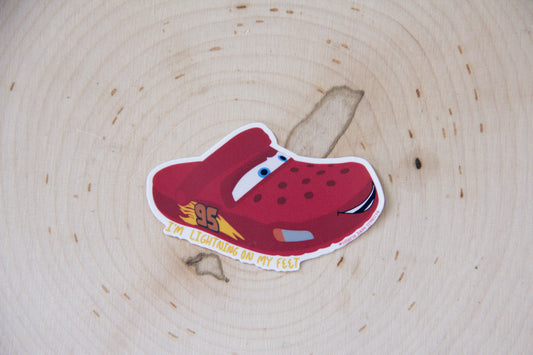 Lightning on My Feet Sticker