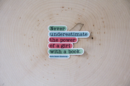 Power of Girl with a Book Sticker