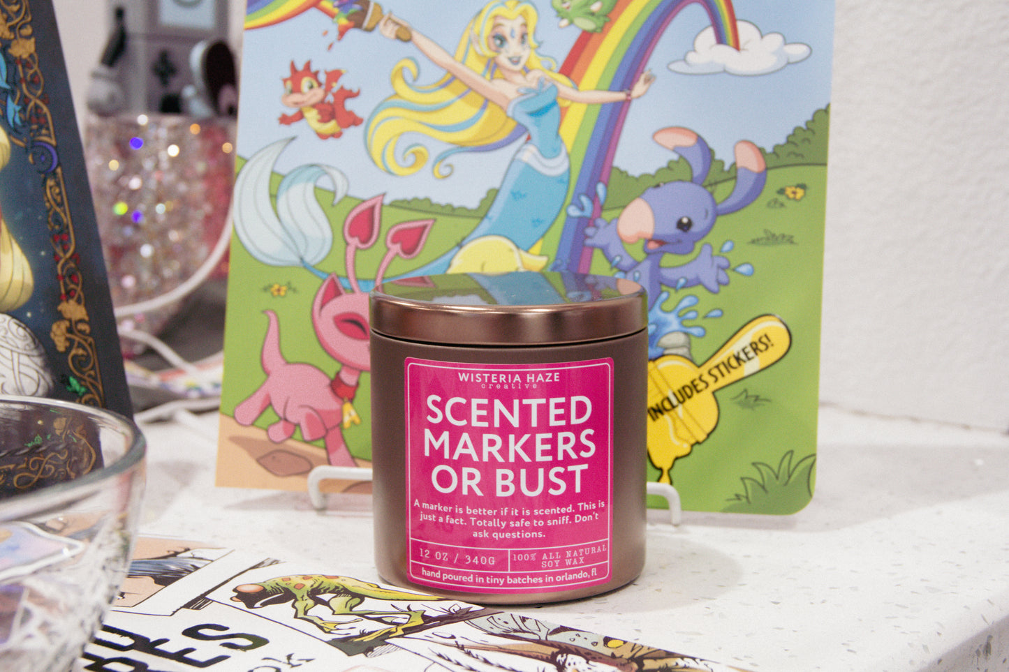 Scented Markers or Bust Candle