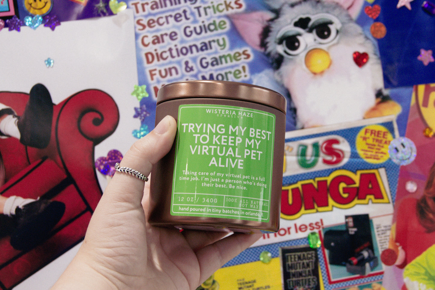 Trying My Best to Keep My Virtual Pet Alive Candle